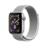 Apple Watch Series 4 GPS + LTE 44mm Silver Alum. w. Seashell Sport l. Silver Alum. (MTUV2) -  1