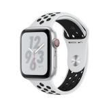 Apple Watch Nike+ Series 4 GPS + LTE 44mm Silver Alum. w. Platinum/Black Nike Sport b. Silver Alum. (MTXC2 -  1