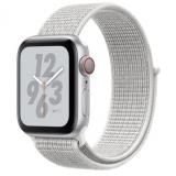 Apple Watch Nike+ Series 4 GPS + LTE 40mm Silver Alum. w. Summit White Nike Sport l. Silver Alum. (MTX72) -  1