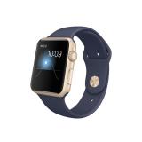 Apple 42mm Gold Aluminum Case with Midnight Blue Sport Band (MLC72) -  1