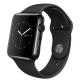 Apple 42mm Space Black Stainless Steel Case with Black Sport Band (MLC82) -   1
