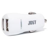 Just Simple Dual USB Car Charger (2.1A/2USB, 10W) White (CCHRGR-SMP22-WHT) -  1