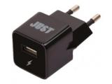 Just Atom USB Wall Charger (1A/5W, 1USB) Black (WCHRGR-TM-BLCK) -  1