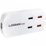 Logan Quad USB Wall Charger 5V 2.6A CHC-4 White -  1