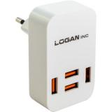 Logan Dual USB Wall Charger 5V 2A CH-2 White -  1