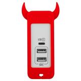 Momax U.Bull 1 Type C + 2 USB Charger EU Red (UM3SEUR) -  1