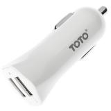 Toto TZG-01 Car charger 2USB 2,4A White (TZG-01-Wt) -  1