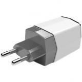 Toto TZR-09 Travel charger 2USB 3,1A White/Silver -  1