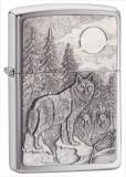 Zippo 20855 Timberwolves Emblem Brushed Chrome -  1