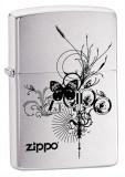 Zippo 24800 BUTTERFLY BRUSHED CHROME -  1