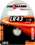 Ansmann LR43 bat(1.5B) Alkaline 1 (5015293) -  1