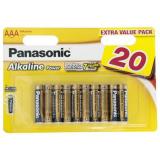 Panasonic AAA bat Alkaline 20шт Alkaline Power (LR03REB/20BW) - фото 1