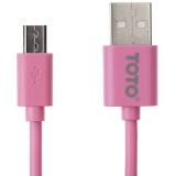 Toto TKG-17 High speed USB cable microUSB 0,9m Pink -  1