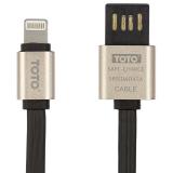 Toto TKG-23 Metal Two-sides Flat USB cable Lightning 1m Gold -  1