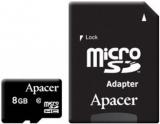 Apacer 8 GB microSDHC Class 10 UHS-I + SD adapter AP8GMCSH10U1-R -  1