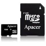 Apacer 4 GB microSDHC Class 4 + SD adapter AP4GMCSH5-R -  1