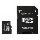 Exceleram 8 GB microSDHC class 4 + SD Adapter MSD0804A -  1