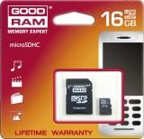 GoodRAM 16 GB microSDHC class 4 + SD Adapter SDU16GHCAGRR10 -  1