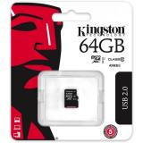 Kingston 64 GB microSDXC Class 10 UHS-I SDC10G2/64GBSP -  1