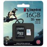 Kingston 16 GB microSDHC class 10 UHS-I U3 + SD Adapter SDCG/16GB -  1