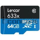 Lexar 64 GB microSDXC 633x UHS-I + SD Adapter LSDMI64GBBEU633A -  1
