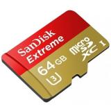 SanDisk 64 GB microSDXC UHS-I U3 Extreme + SD adapter SDSDQXN-064G-G46A -  1