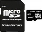 Silicon Power 8 GB microSDHC Class 4 + SD adapter SP008GBSTH004V10-SP -  1