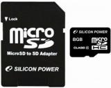 Silicon Power 8 GB microSDHC Class 10 SP008GBSTH010V10 -  1