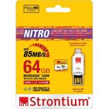 Strontium 64 GB microSDXC Class 10 UHS-I + OTG-USB Card Reader SRN64GTFU1T -  1