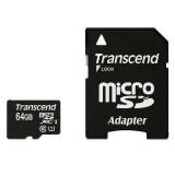 Transcend 64 GB microSDXC UHS-I Premium + SD Adapter TS64GUSDU1 -  1