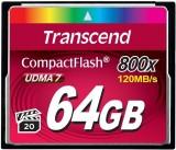 Transcend 64 GB 800X CompactFlash Card TS64GCF800 -  1