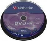 Verbatim DVD+R 4,7GB 16x Cake Box 10 (43498) -  1