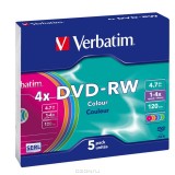 Verbatim DVD-RW 4,7GB 4x Slim Case 5 (43563) -  1