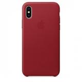 Apple iPhone X Leather Case - PRODUCT RED (MQTE2) -  1