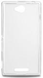 Drobak Elastic PU Sony Xperia C C2305 (White Clear) (212286) -  1