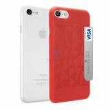 Ozaki O!coat Jelly +Pocket 2in1 iPhone 7 Red+Clear (OC722RC) -  1