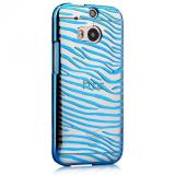 Vouni   HTC One M8 Glimmer Zebra Blue -  1