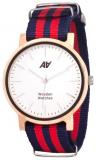 AA Wooden Watches Casual Maple Nato Red-Blue -  1