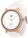 AA Wooden Watches Casual Maple Silicone White -  1