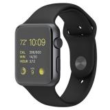Apple 42mm Space Gray Aluminum Case with Black Sport Band (MJ3T2) -  1