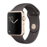 Apple Watch Series 1 42mm Gold Aluminum Case with Cocoa Sport Band (MNNN2) -  1