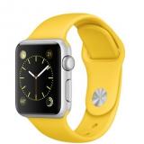 Apple Watch Sport 42mm Silver Aluminum Case with Yellow Sport Band (MMFE2) -  1