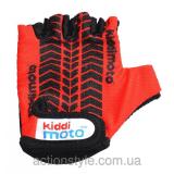 Kiddimoto Red Tyre Print gloves -  1