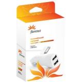 Florence 2USB 2100mA, cable iPhone 4/4S White (CC21-IPH4) -  1