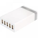 Just  Family Quint USB Wall Charger (8A/40W, 5USB) White (WCHRGR-FMLY-WHT) -  1