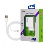 Just Core Dual USB Wall Charger (3.4A/17W, 2USB) White + Lightning cable (CCHRGR-CRLU-WHT) -  1