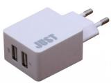 Just Core Dual USB Wall Charger (3.4A/17W, 2USB) White (WCHRGR-CR-WHT) -  1