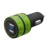 Trust 10W car charger with 2 usb ports - lime green (20158) -  1