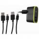 BUDI Travel charger 2USB 2.4A + Lightning cable + Micro cable 1.2 m Black (M8J056E) -   3